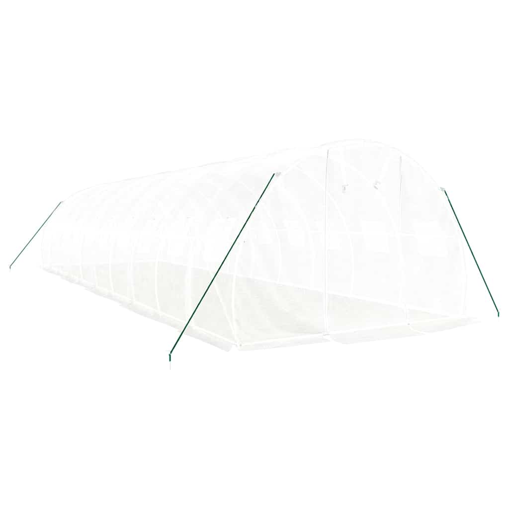 Šiltnamis su plieno rėmu, baltos spalvos, 10x3x2m, 30m² Šiltnamis su plieno rėmu, baltos spalvos, 10x3x2m, 30m² - Image 3