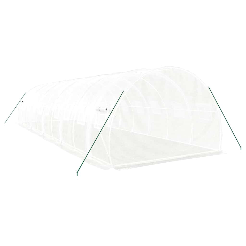 Šiltnamis su plieno rėmu, baltos spalvos, 10x3x2m, 30m² Šiltnamis su plieno rėmu, baltos spalvos, 10x3x2m, 30m² - Image 6