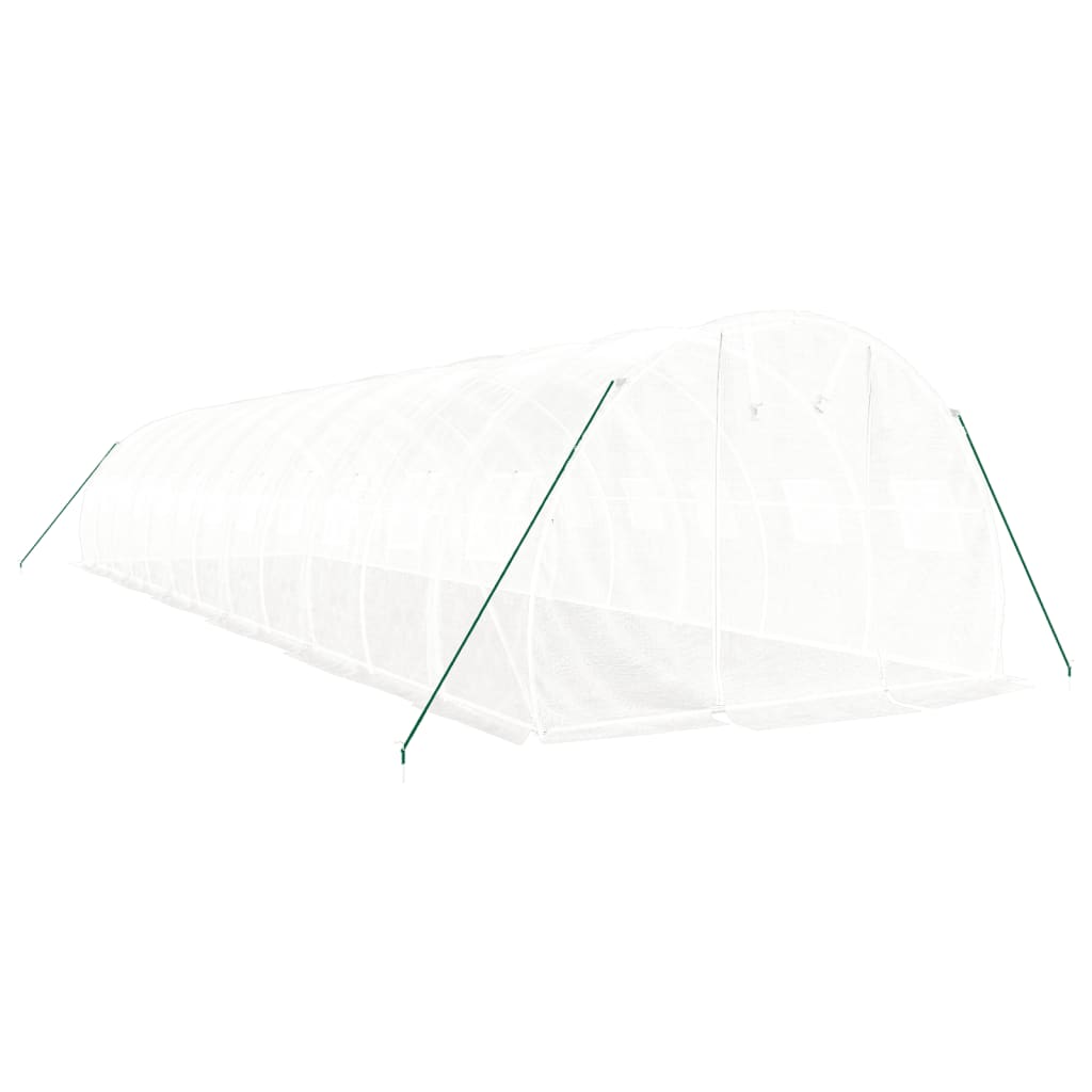 Šiltnamis su plieno rėmu, baltos spalvos, 12x3x2m, 36m² Šiltnamis su plieno rėmu, baltos spalvos, 12x3x2m, 36m² - Image 3