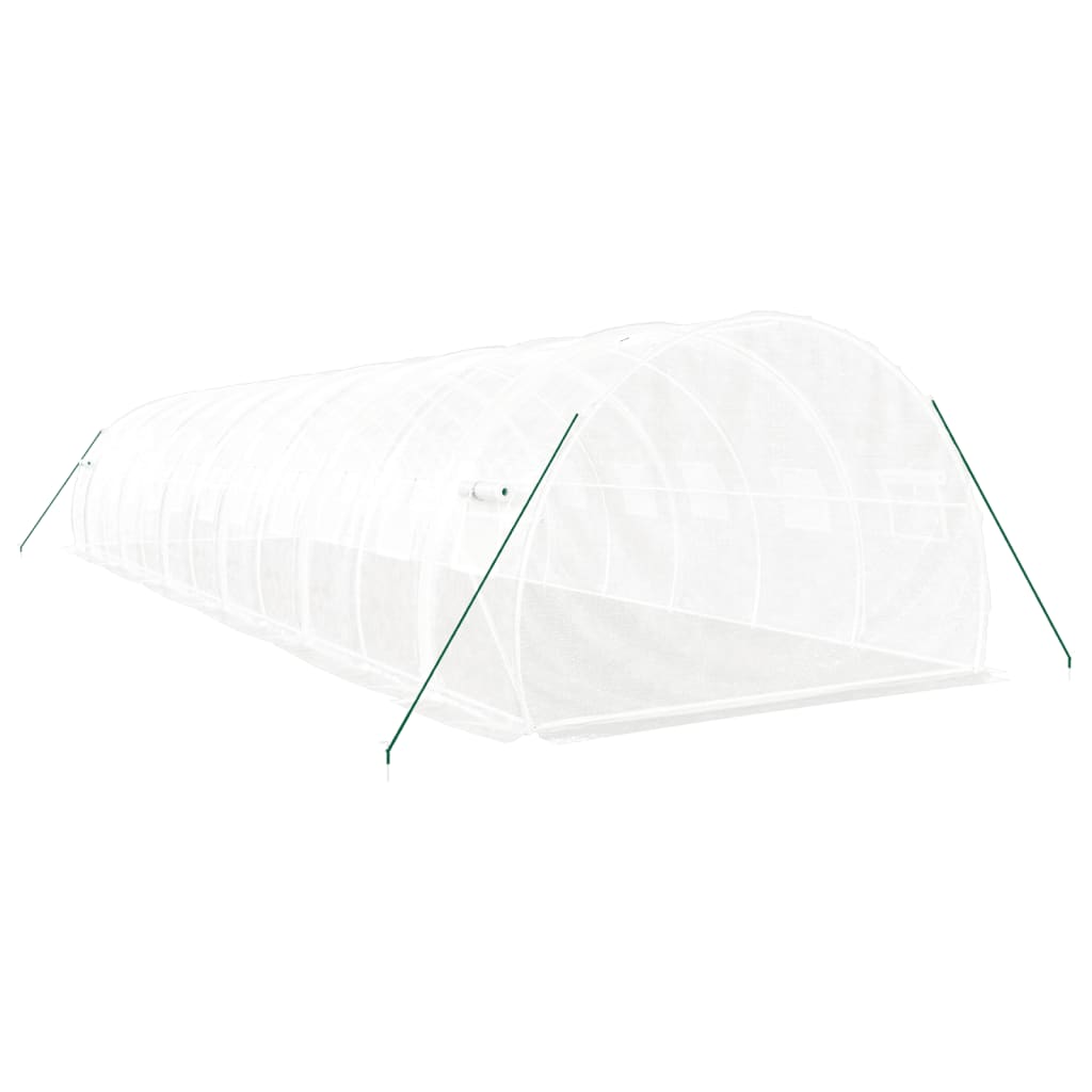 Šiltnamis su plieno rėmu, baltos spalvos, 12x3x2m, 36m² Šiltnamis su plieno rėmu, baltos spalvos, 12x3x2m, 36m² - Image 6