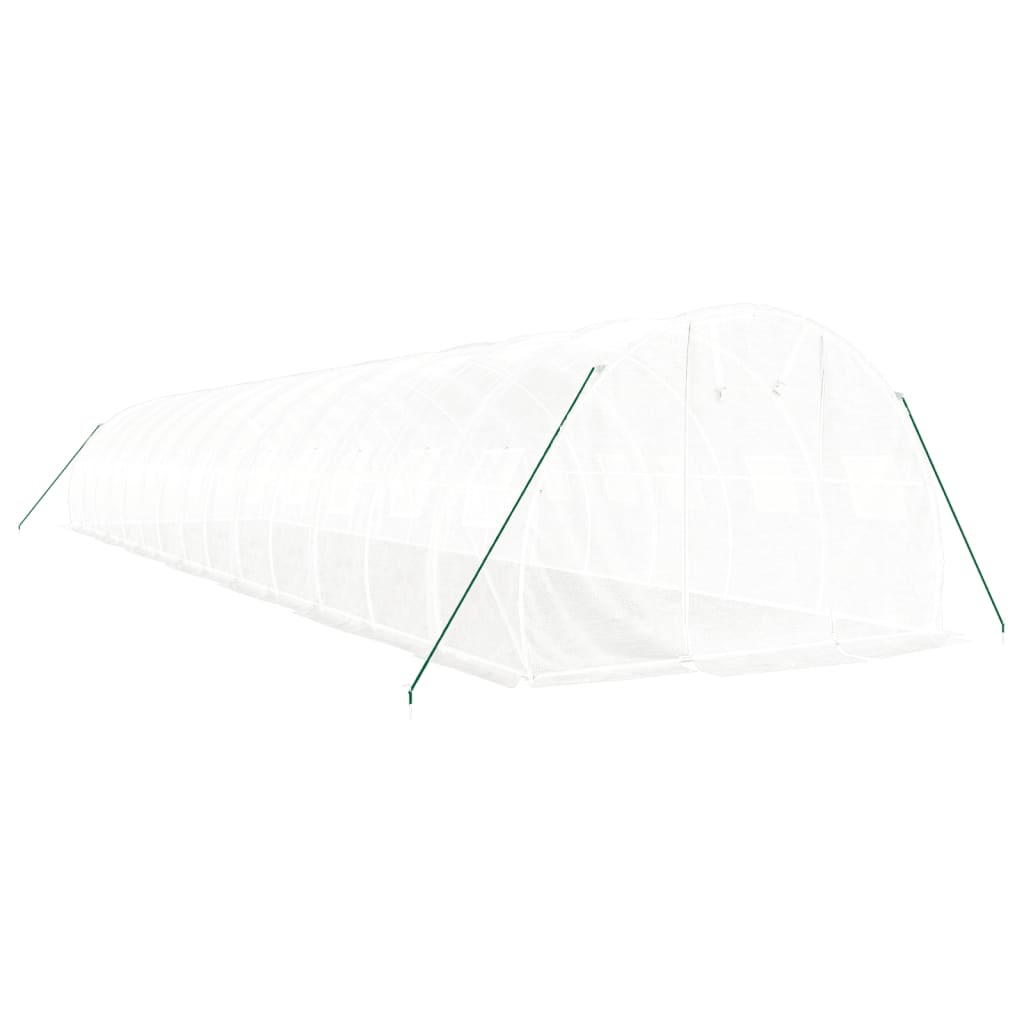 Šiltnamis su plieno rėmu, baltos spalvos, 14x3x2m, 42m² Šiltnamis su plieno rėmu, baltos spalvos, 14x3x2m, 42m² - Image 3