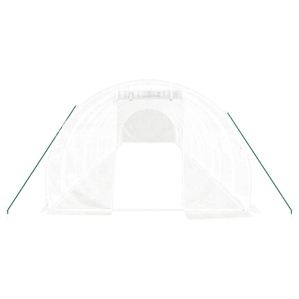 Šiltnamis su plieno rėmu, baltos spalvos, 14x3x2m, 42m² Šiltnamis su plieno rėmu, baltos spalvos, 14x3x2m, 42m² - Image 4