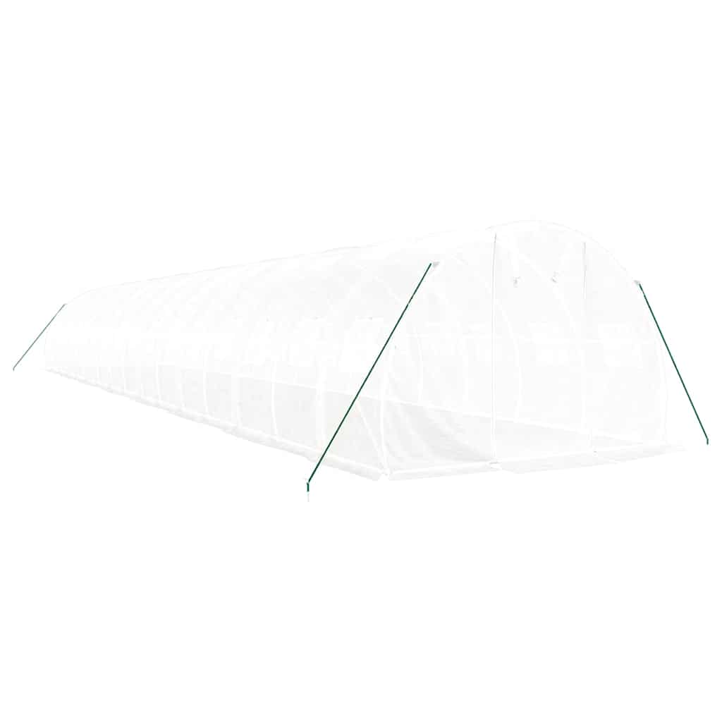 Šiltnamis su plieno rėmu, baltos spalvos, 16x3x2m, 48m² Šiltnamis su plieno rėmu, baltos spalvos, 16x3x2m, 48m² - Image 3