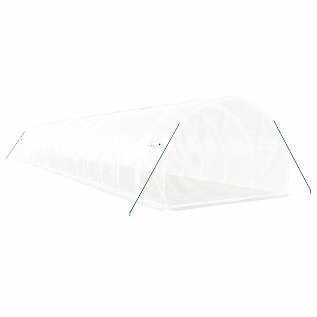 Šiltnamis su plieno rėmu, baltos spalvos, 16x3x2m, 48m² Šiltnamis su plieno rėmu, baltos spalvos, 16x3x2m, 48m² - Image 6