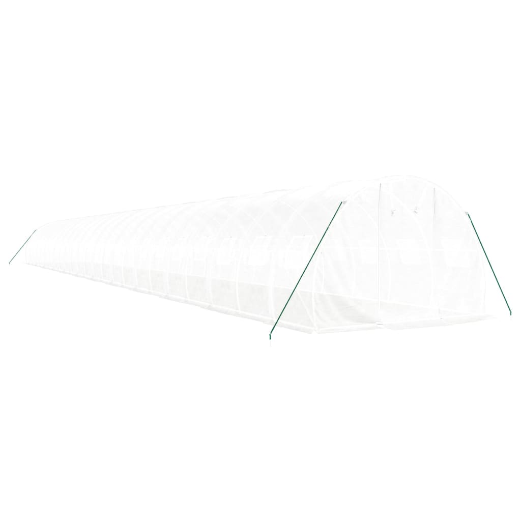 Šiltnamis su plieno rėmu, baltos spalvos, 24x3x2m, 72m² Šiltnamis su plieno rėmu, baltos spalvos, 24x3x2m, 72m² - Image 3