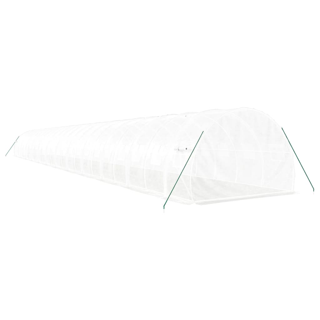 Šiltnamis su plieno rėmu, baltos spalvos, 24x3x2m, 72m² Šiltnamis su plieno rėmu, baltos spalvos, 24x3x2m, 72m² - Image 6