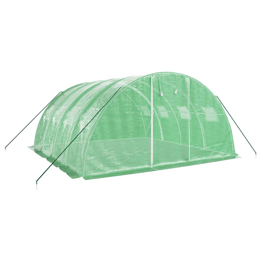 Šiltnamis su plieno rėmu, žalios spalvos, 4x4x2m, 16m² Šiltnamis su plieno rėmu, žalios spalvos, 4x4x2m, 16m² - Image 3