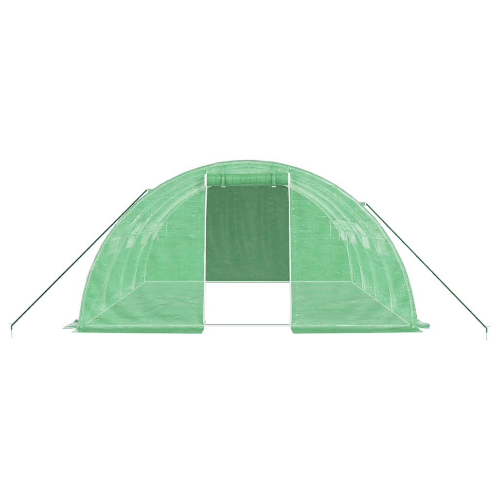 Šiltnamis su plieno rėmu, žalios spalvos, 4x4x2m, 16m² Šiltnamis su plieno rėmu, žalios spalvos, 4x4x2m, 16m² - Image 4