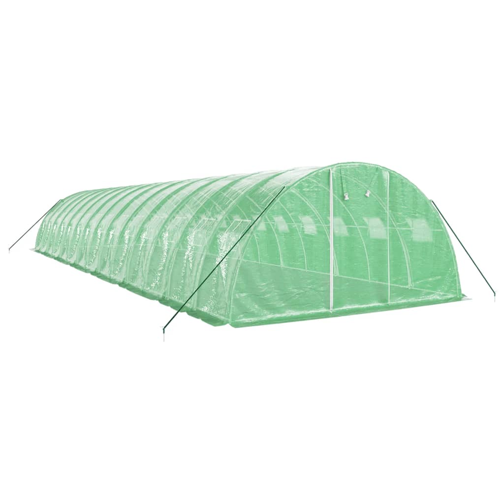 Šiltnamis su plieno rėmu, žalios spalvos, 14x4x2m, 56m² Šiltnamis su plieno rėmu, žalios spalvos, 14x4x2m, 56m² - Image 3
