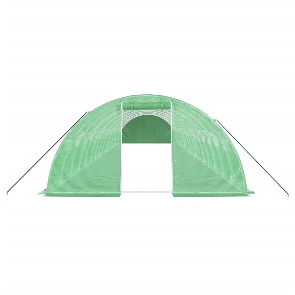 Šiltnamis su plieno rėmu, žalios spalvos, 16x4x2m, 64m² Šiltnamis su plieno rėmu, žalios spalvos, 16x4x2m, 64m² - Image 4