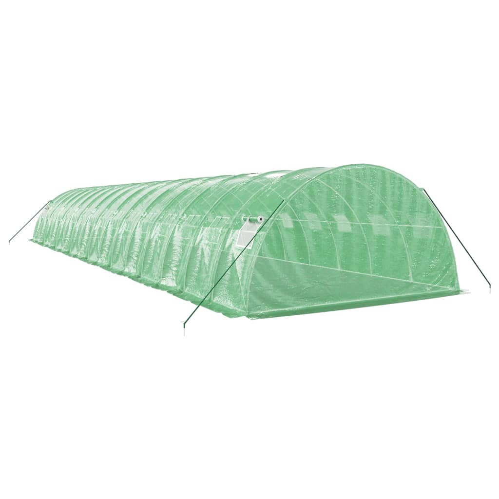 Šiltnamis su plieno rėmu, žalios spalvos, 16x4x2m, 64m² Šiltnamis su plieno rėmu, žalios spalvos, 16x4x2m, 64m² - Image 6