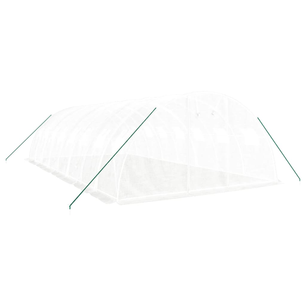 Šiltnamis su plieno rėmu, baltos spalvos, 8x4x2m, 32m² Šiltnamis su plieno rėmu, baltos spalvos, 8x4x2m, 32m² - Image 3
