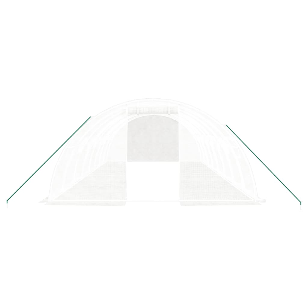 Šiltnamis su plieno rėmu, baltos spalvos, 8x4x2m, 32m² Šiltnamis su plieno rėmu, baltos spalvos, 8x4x2m, 32m² - Image 4