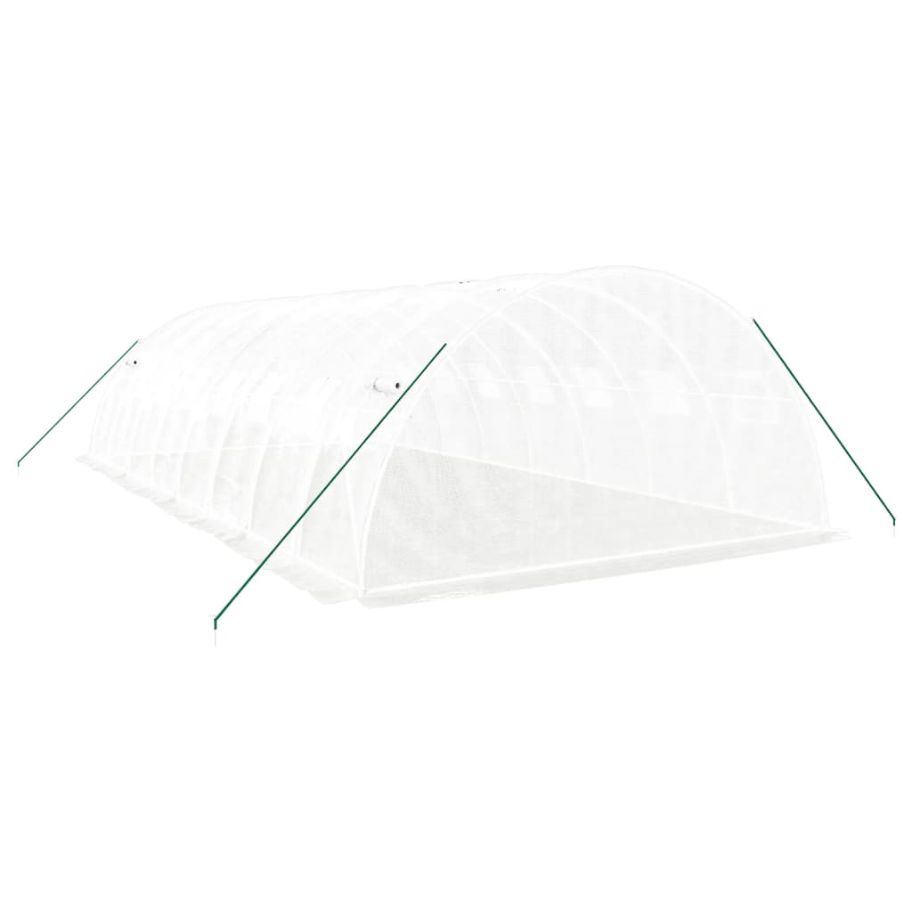 Šiltnamis su plieno rėmu, baltos spalvos, 8x4x2m, 32m² Šiltnamis su plieno rėmu, baltos spalvos, 8x4x2m, 32m² - Image 6