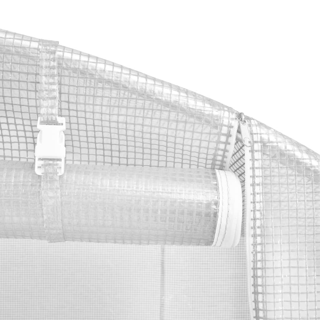 Šiltnamis su plieno rėmu, baltos spalvos, 8x4x2m, 32m² Šiltnamis su plieno rėmu, baltos spalvos, 8x4x2m, 32m² - Image 11