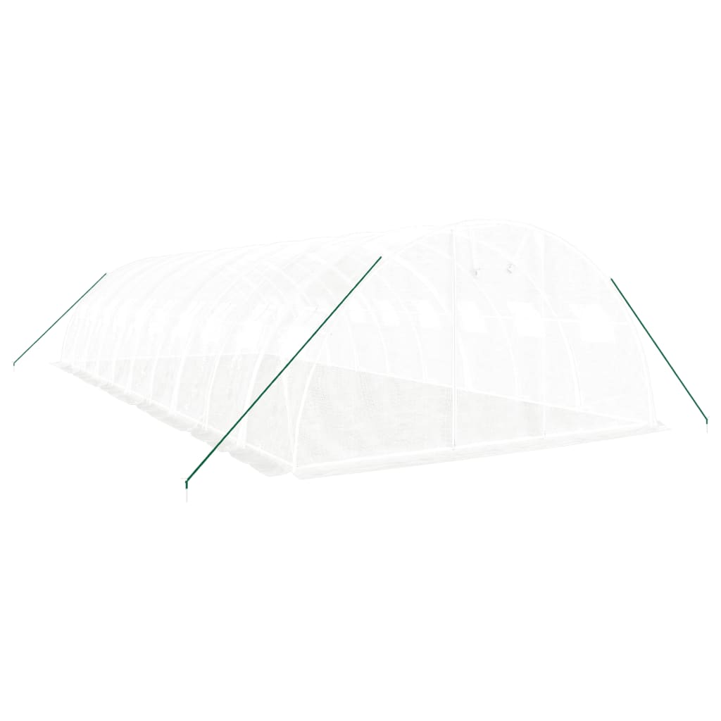Šiltnamis su plieno rėmu, baltos spalvos, 10x4x2m, 40m² Šiltnamis su plieno rėmu, baltos spalvos, 10x4x2m, 40m² - Image 3