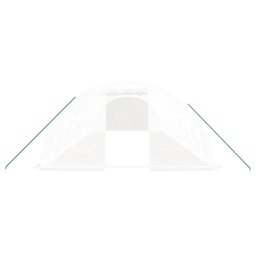 Šiltnamis su plieno rėmu, baltos spalvos, 10x4x2m, 40m² Šiltnamis su plieno rėmu, baltos spalvos, 10x4x2m, 40m² - Image 4