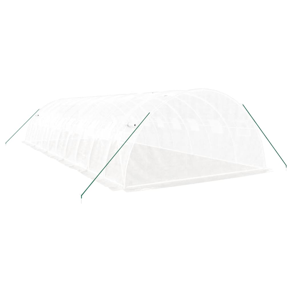 Šiltnamis su plieno rėmu, baltos spalvos, 10x4x2m, 40m² Šiltnamis su plieno rėmu, baltos spalvos, 10x4x2m, 40m² - Image 6