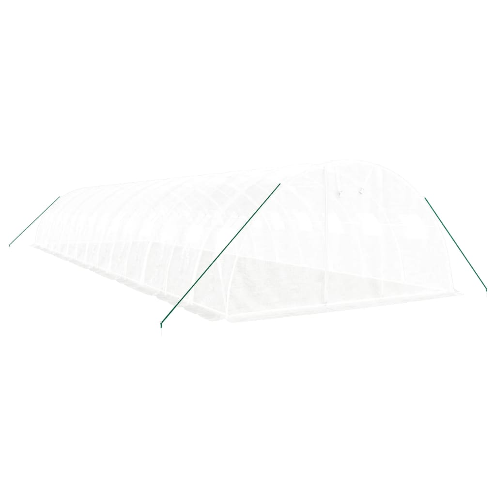 Šiltnamis su plieno rėmu, baltos spalvos, 14x4x2m, 56m² Šiltnamis su plieno rėmu, baltos spalvos, 14x4x2m, 56m² - Image 3