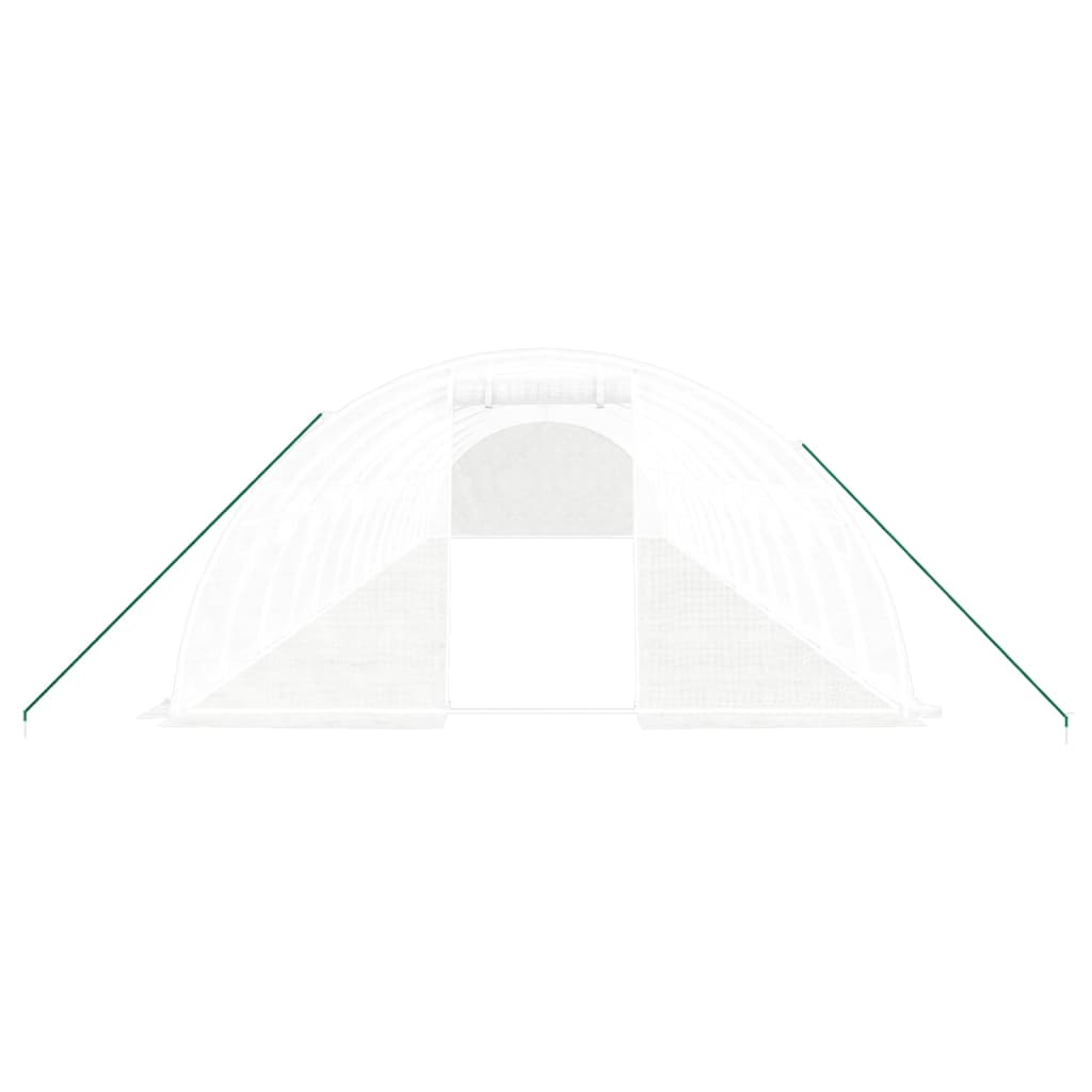 Šiltnamis su plieno rėmu, baltos spalvos, 14x4x2m, 56m² Šiltnamis su plieno rėmu, baltos spalvos, 14x4x2m, 56m² - Image 4