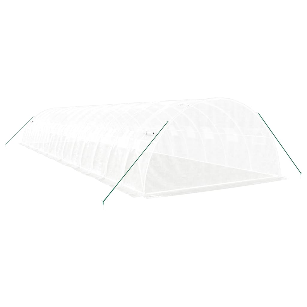 Šiltnamis su plieno rėmu, baltos spalvos, 14x4x2m, 56m² Šiltnamis su plieno rėmu, baltos spalvos, 14x4x2m, 56m² - Image 6