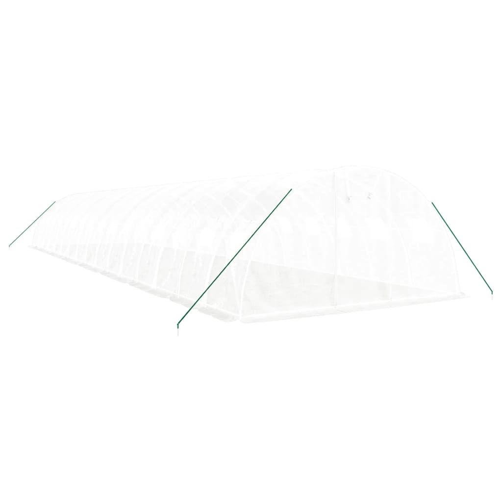 Šiltnamis su plieno rėmu, baltos spalvos, 16x4x2m, 64m² Šiltnamis su plieno rėmu, baltos spalvos, 16x4x2m, 64m² - Image 3