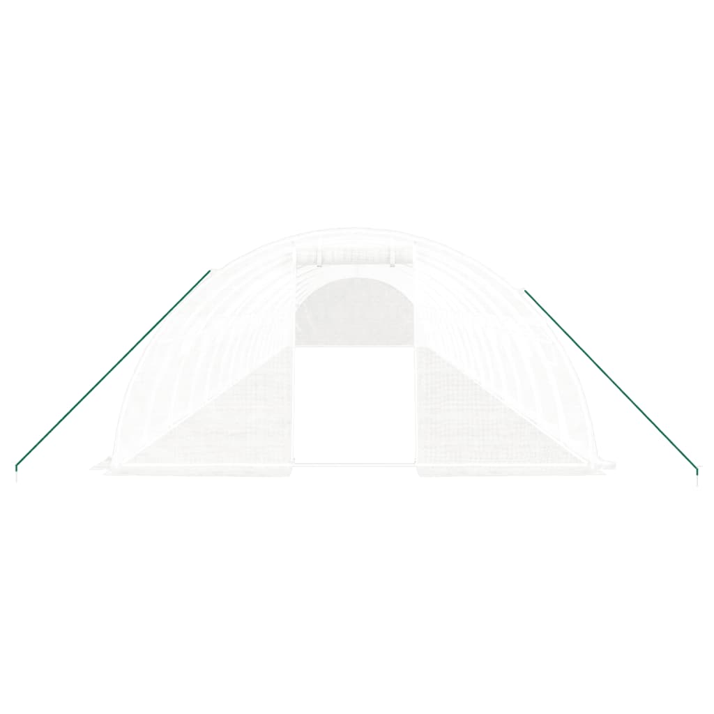 Šiltnamis su plieno rėmu, baltos spalvos, 16x4x2m, 64m² Šiltnamis su plieno rėmu, baltos spalvos, 16x4x2m, 64m² - Image 4