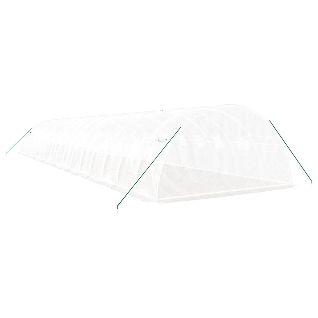 Šiltnamis su plieno rėmu, baltos spalvos, 16x4x2m, 64m² Šiltnamis su plieno rėmu, baltos spalvos, 16x4x2m, 64m² - Image 6