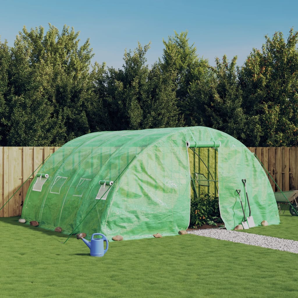 Šiltnamis su plieno rėmu, žalios spalvos, 5x4x2,3m, 20m² Šiltnamis su plieno rėmu, žalios spalvos, 5x4x2,3m, 20m² - Image 2