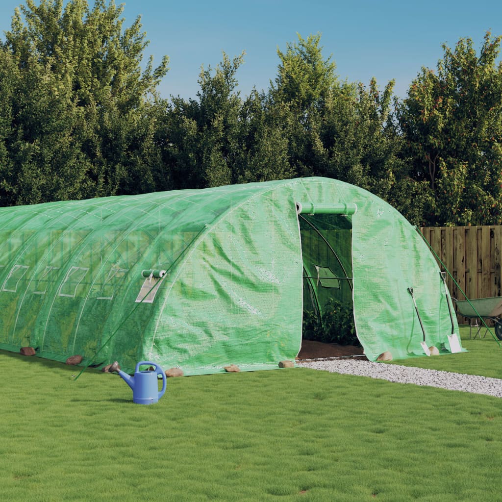 Šiltnamis su plieno rėmu, žalios spalvos, 6x5x2,3m, 30m² Šiltnamis su plieno rėmu, žalios spalvos, 6x5x2,3m, 30m² - Image 2