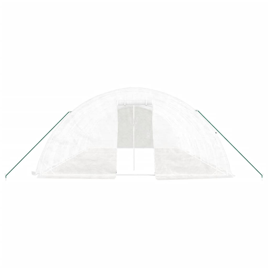 Šiltnamis su plieno rėmu, baltos spalvos, 8x5x2,3m, 40m² Šiltnamis su plieno rėmu, baltos spalvos, 8x5x2,3m, 40m² - Image 4