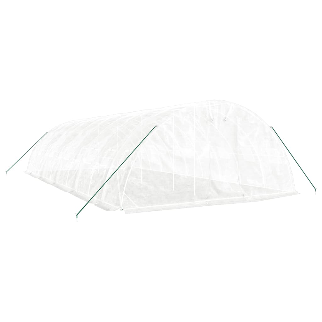 Šiltnamis su plieno rėmu, baltos spalvos, 10x5x2,3m, 50m² Šiltnamis su plieno rėmu, baltos spalvos, 10x5x2,3m, 50m² - Image 3