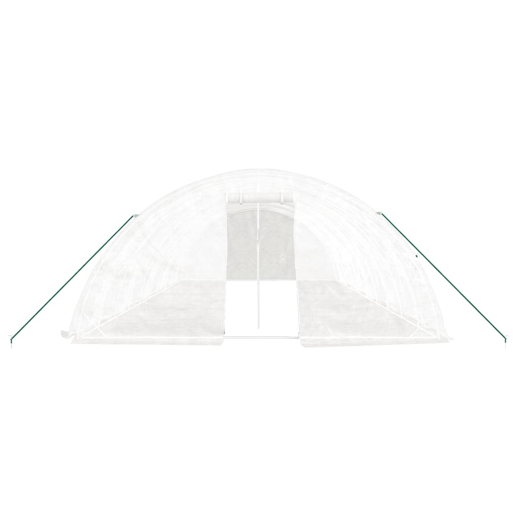 Šiltnamis su plieno rėmu, baltos spalvos, 10x5x2,3m, 50m² Šiltnamis su plieno rėmu, baltos spalvos, 10x5x2,3m, 50m² - Image 4
