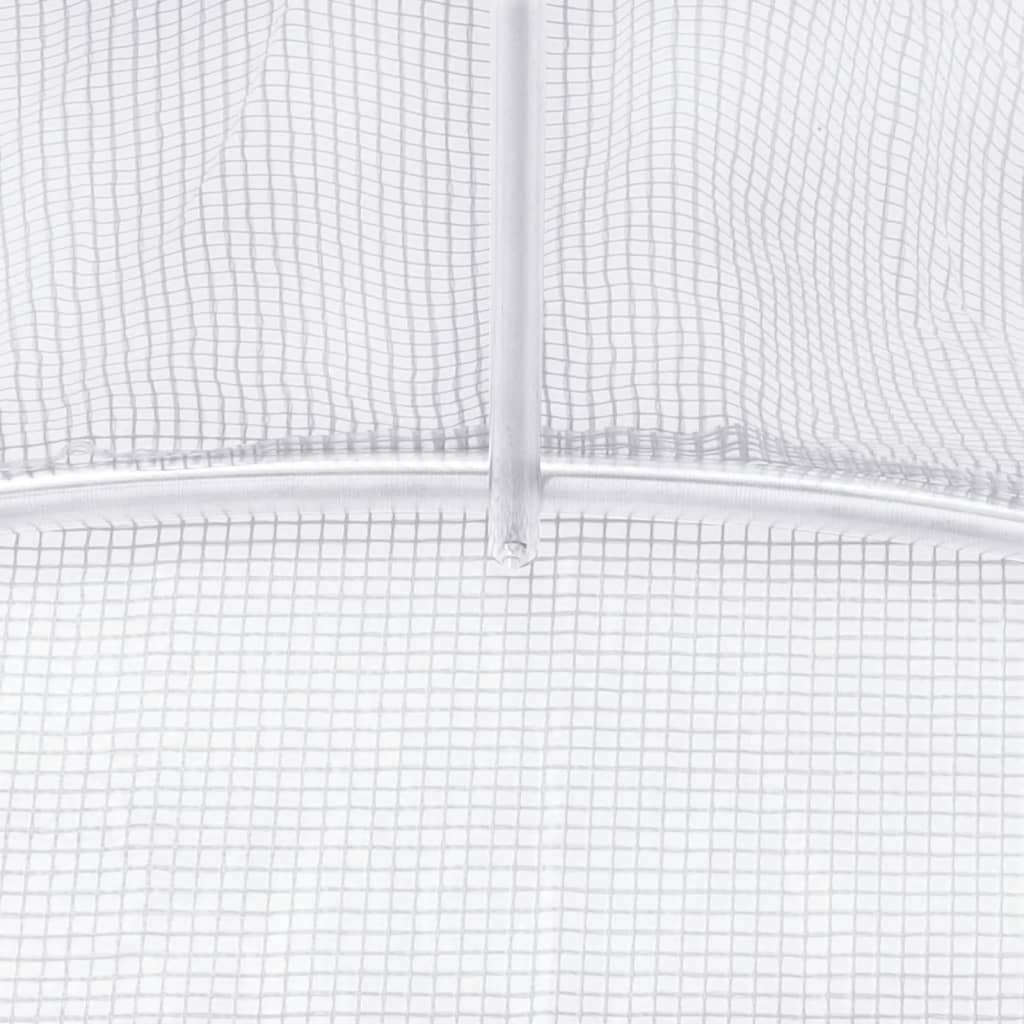 Šiltnamis su plieno rėmu, baltos spalvos, 10x5x2,3m, 50m² Šiltnamis su plieno rėmu, baltos spalvos, 10x5x2,3m, 50m² - Image 9