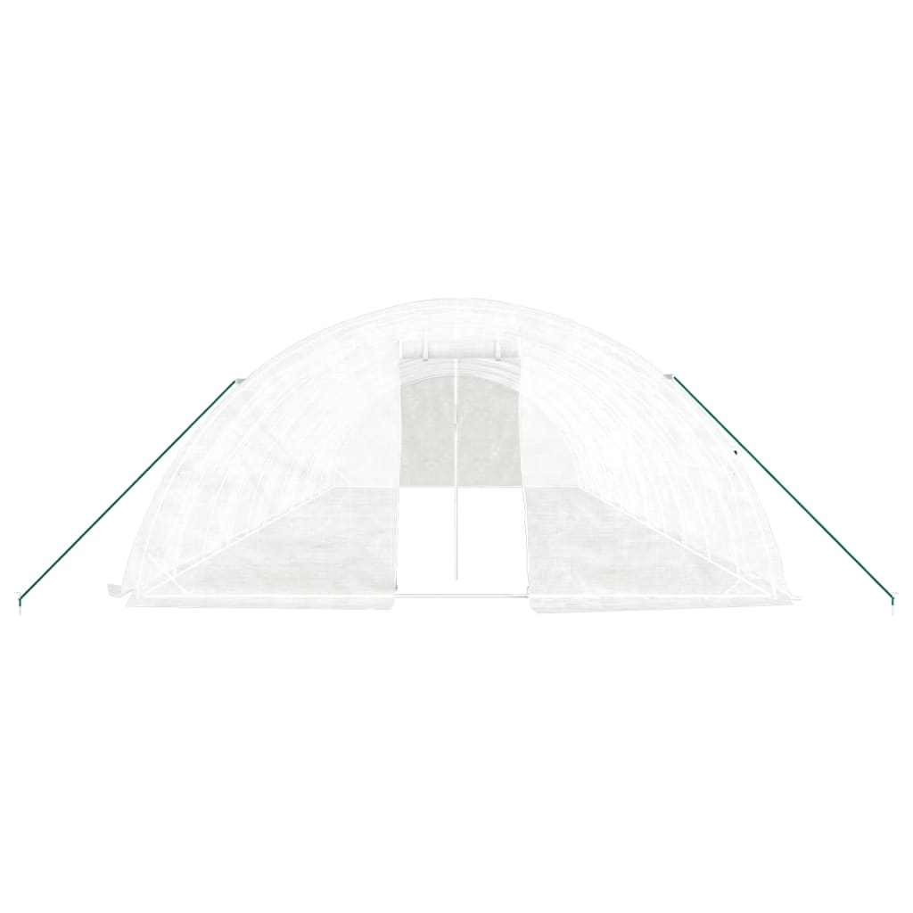 Šiltnamis su plieno rėmu, baltos spalvos, 12x5x2,3m, 60m² Šiltnamis su plieno rėmu, baltos spalvos, 12x5x2,3m, 60m² - Image 4