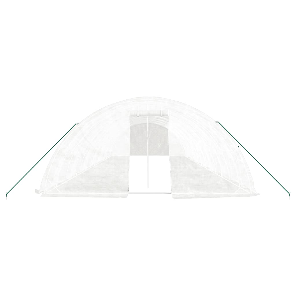 Šiltnamis su plieno rėmu, baltos spalvos, 14x5x2,3m, 70m² Šiltnamis su plieno rėmu, baltos spalvos, 14x5x2,3m, 70m² - Image 4