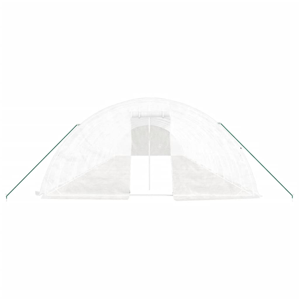 Šiltnamis su plieno rėmu, baltos spalvos, 16x5x2,3m, 80m² Šiltnamis su plieno rėmu, baltos spalvos, 16x5x2,3m, 80m² - Image 4