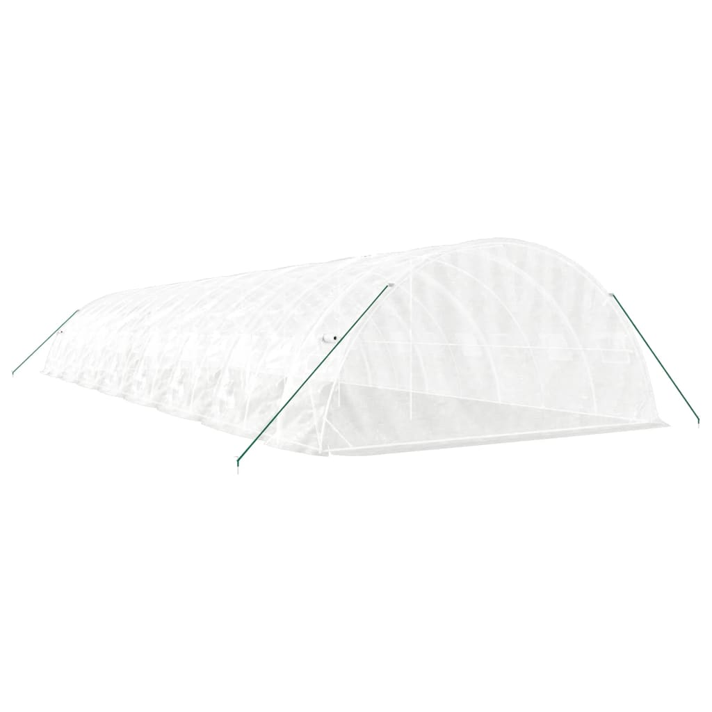 Šiltnamis su plieno rėmu, baltos spalvos, 16x5x2,3m, 80m² Šiltnamis su plieno rėmu, baltos spalvos, 16x5x2,3m, 80m² - Image 6