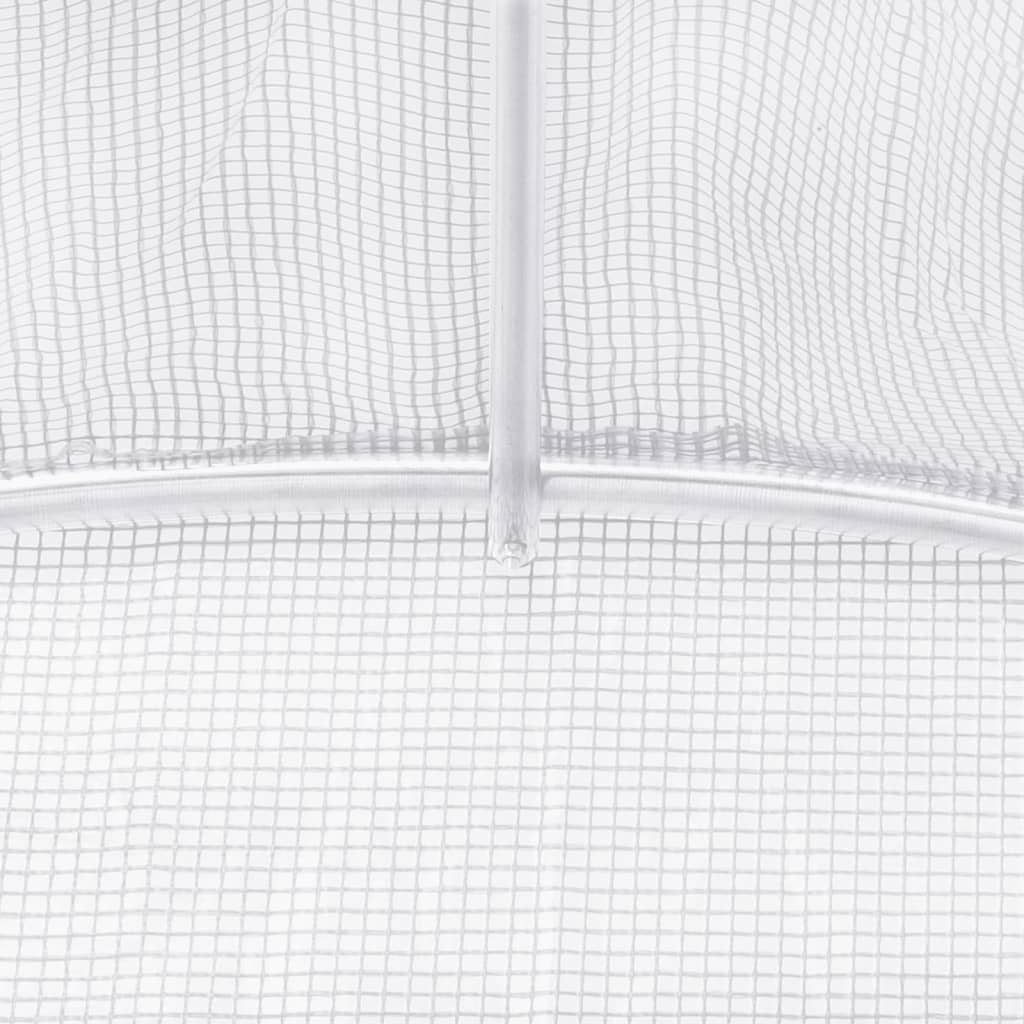 Šiltnamis su plieno rėmu, baltos spalvos, 16x5x2,3m, 80m² Šiltnamis su plieno rėmu, baltos spalvos, 16x5x2,3m, 80m² - Image 9
