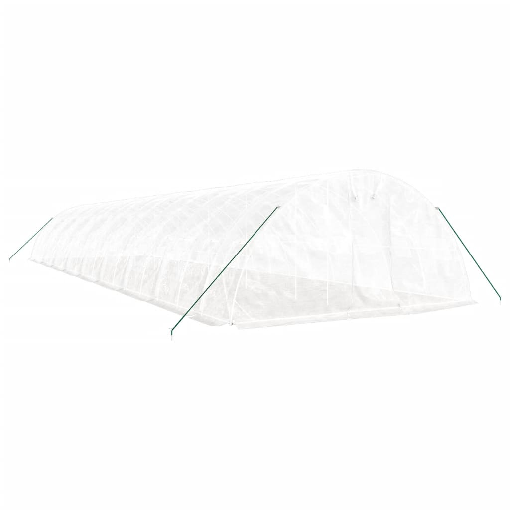 Šiltnamis su plieno rėmu, baltos spalvos, 18x5x2,3m, 90m² Šiltnamis su plieno rėmu, baltos spalvos, 18x5x2,3m, 90m² - Image 3