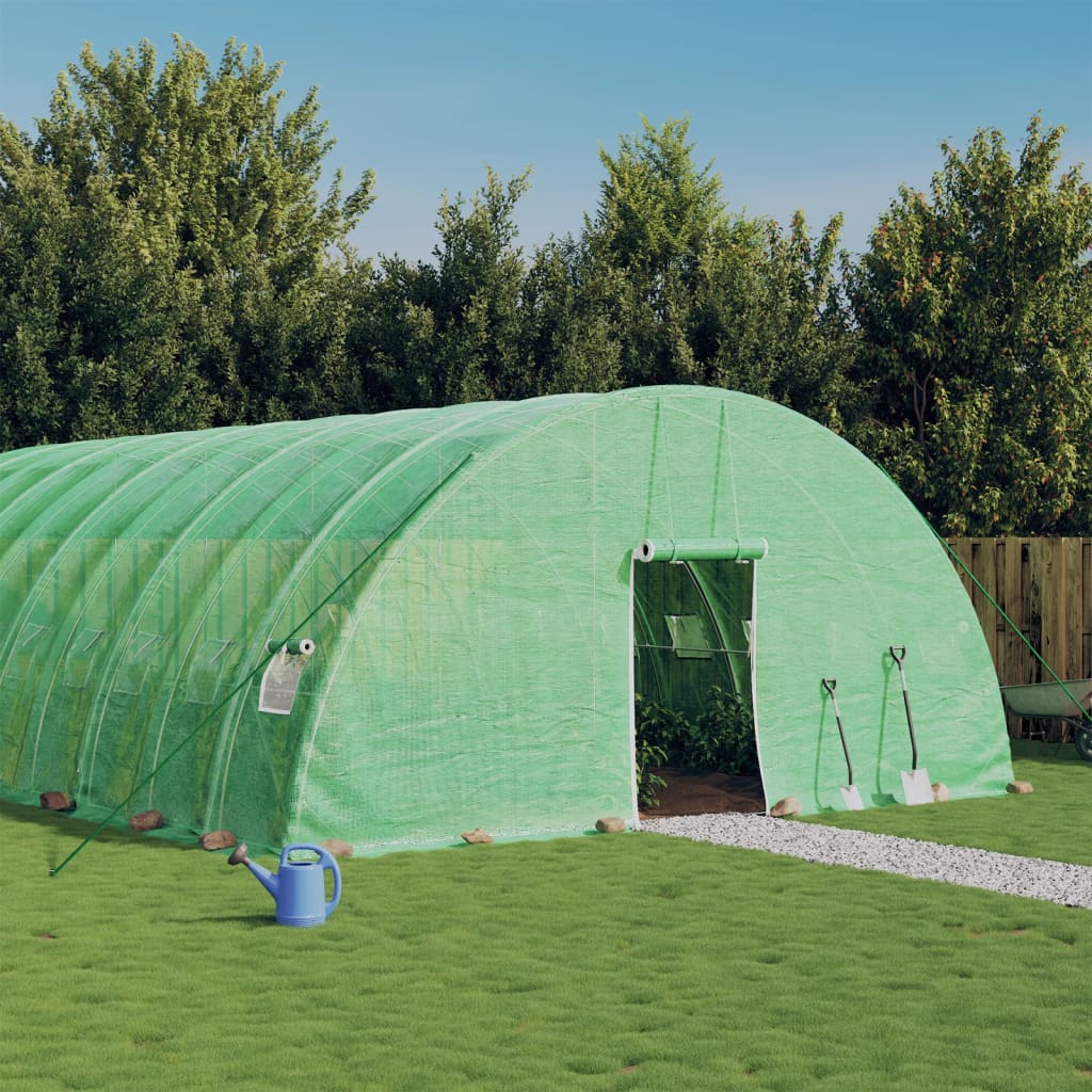 Šiltnamis su plieno rėmu, žalios spalvos, 8x6x2,85m, 48m² Šiltnamis su plieno rėmu, žalios spalvos, 8x6x2,85m, 48m² - Image 2