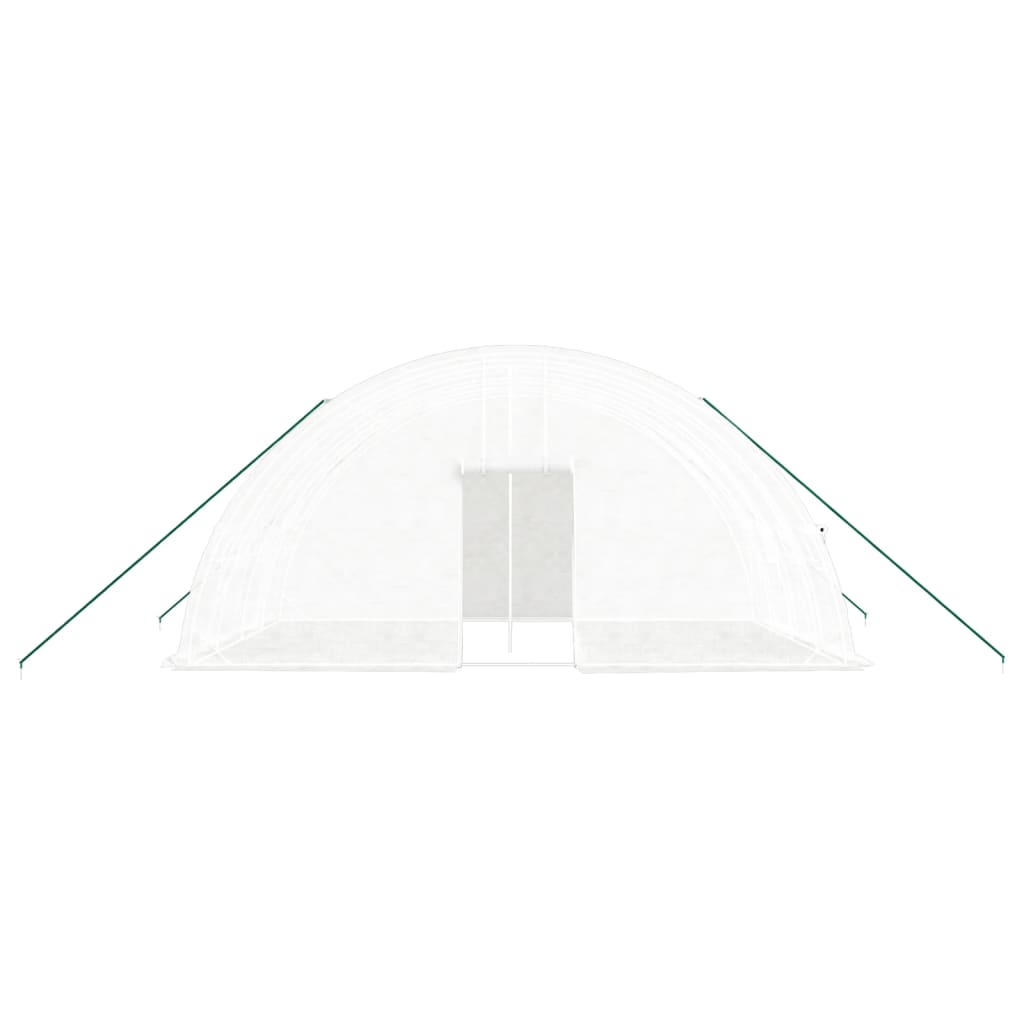 Šiltnamis su plieniniu rėmu, baltas, 24 m², 6x4x2,85 m Šiltnamis su plieniniu rėmu, baltas, 24 m², 6x4x2,85 m - Image 4