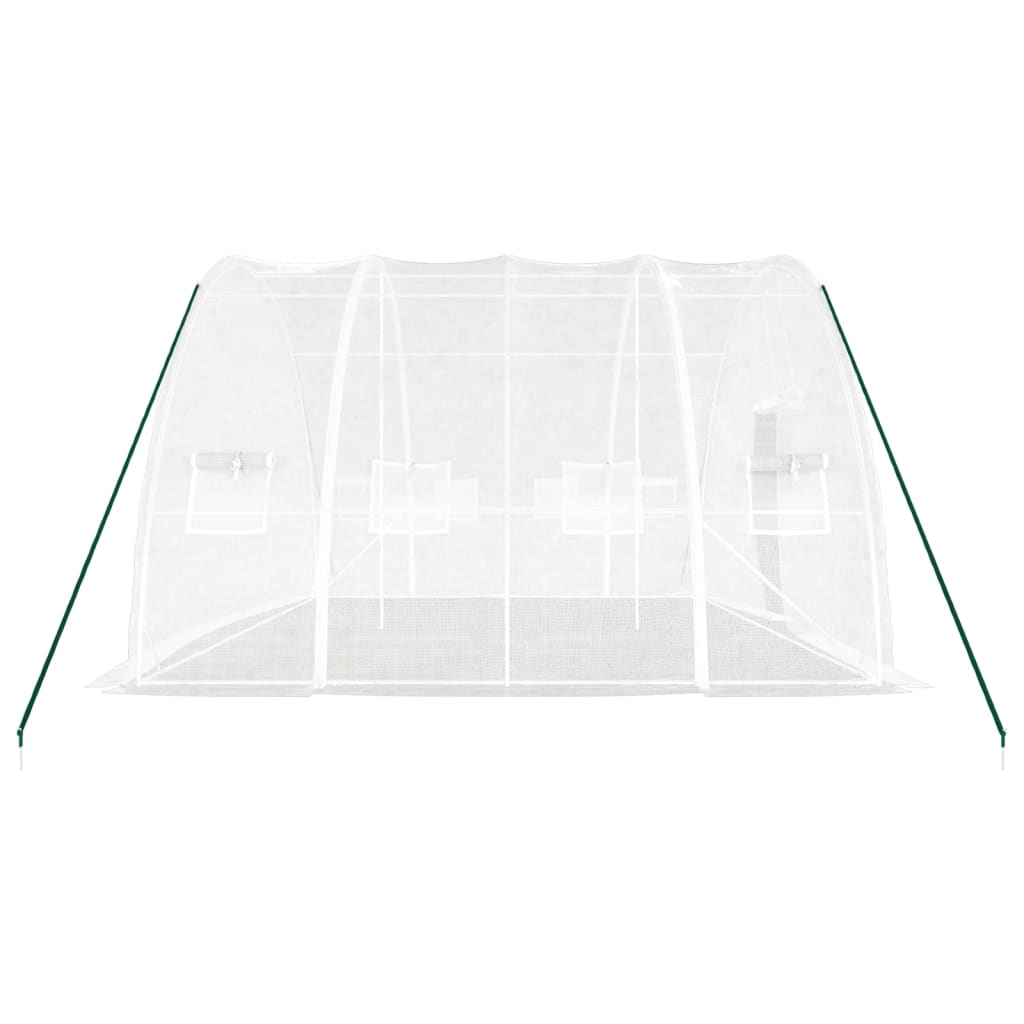 Šiltnamis su plieniniu rėmu, baltas, 24 m², 6x4x2,85 m Šiltnamis su plieniniu rėmu, baltas, 24 m², 6x4x2,85 m - Image 5