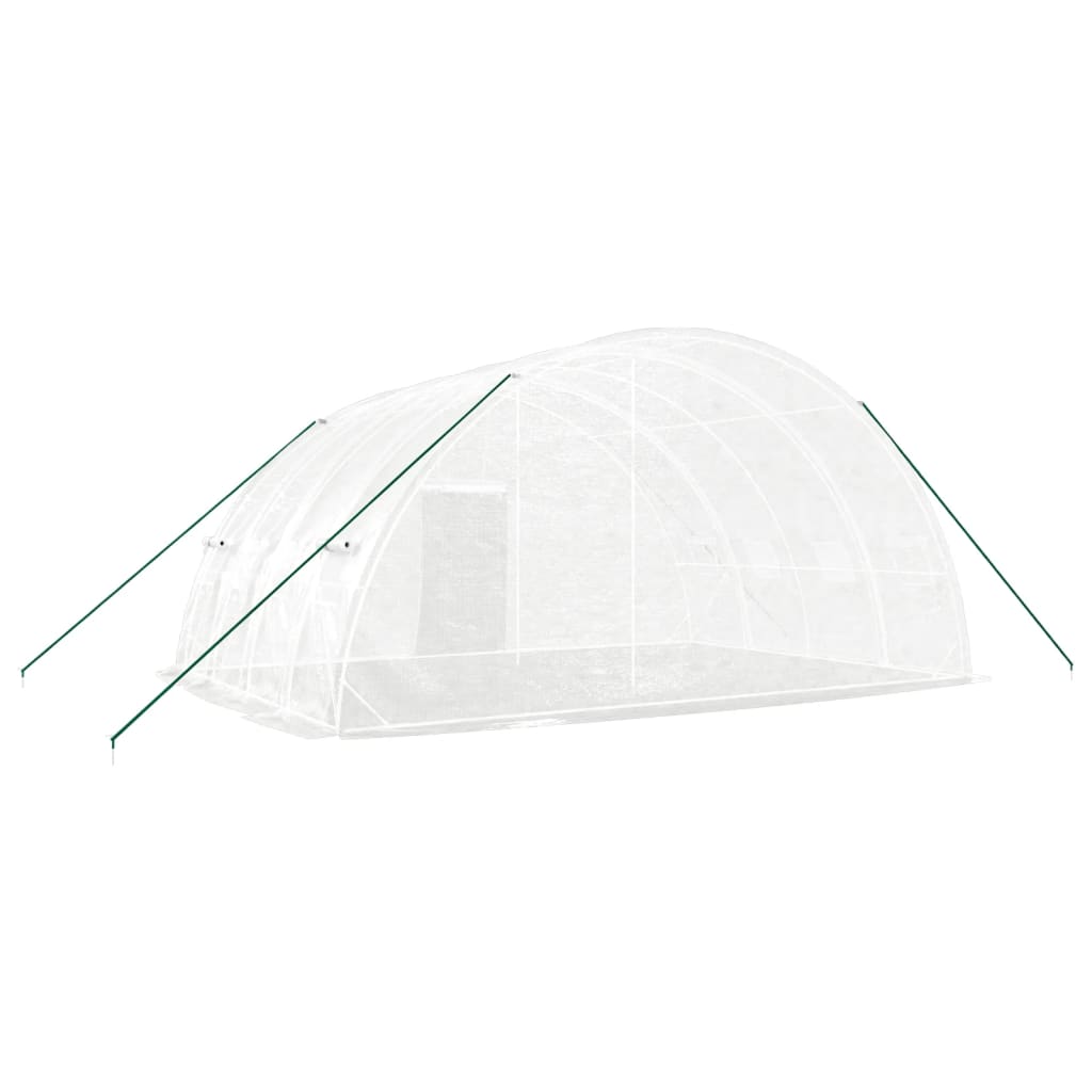 Šiltnamis su plieniniu rėmu, baltas, 24 m², 6x4x2,85 m Šiltnamis su plieniniu rėmu, baltas, 24 m², 6x4x2,85 m - Image 6
