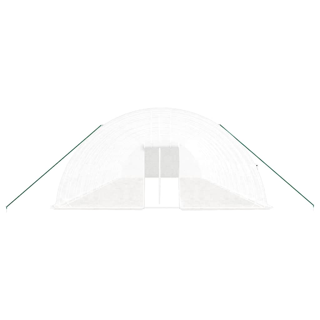 Šiltnamis su plieno rėmu, baltos spalvos, 16x6x2,85m, 96m² Šiltnamis su plieno rėmu, baltos spalvos, 16x6x2,85m, 96m² - Image 4