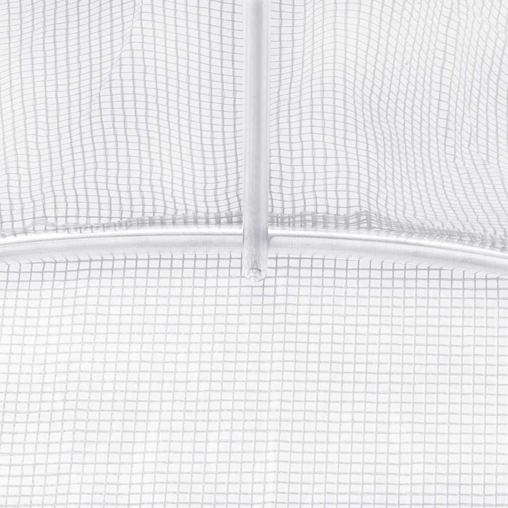 Šiltnamis su plieno rėmu, baltos spalvos, 16x6x2,85m, 96m² Šiltnamis su plieno rėmu, baltos spalvos, 16x6x2,85m, 96m² - Image 9