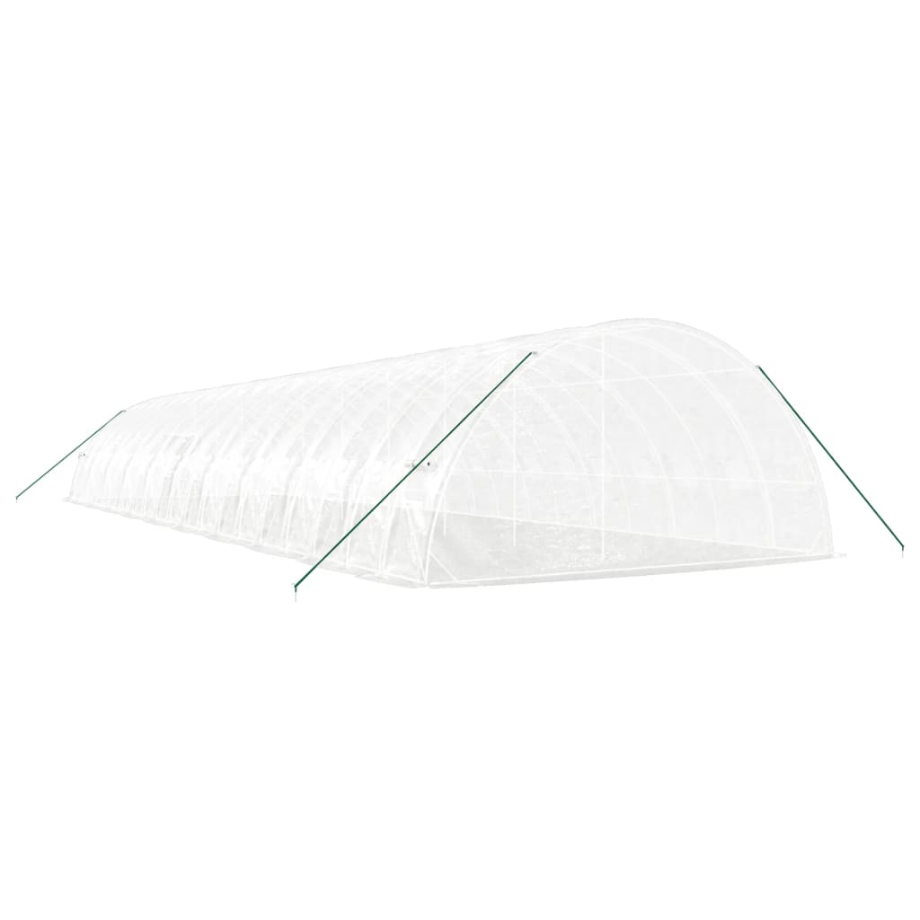 Šiltnamis su plieno rėmu, baltos spalvos, 20x6x2,85m, 120m² Šiltnamis su plieno rėmu, baltos spalvos, 20x6x2,85m, 120m² - Image 6