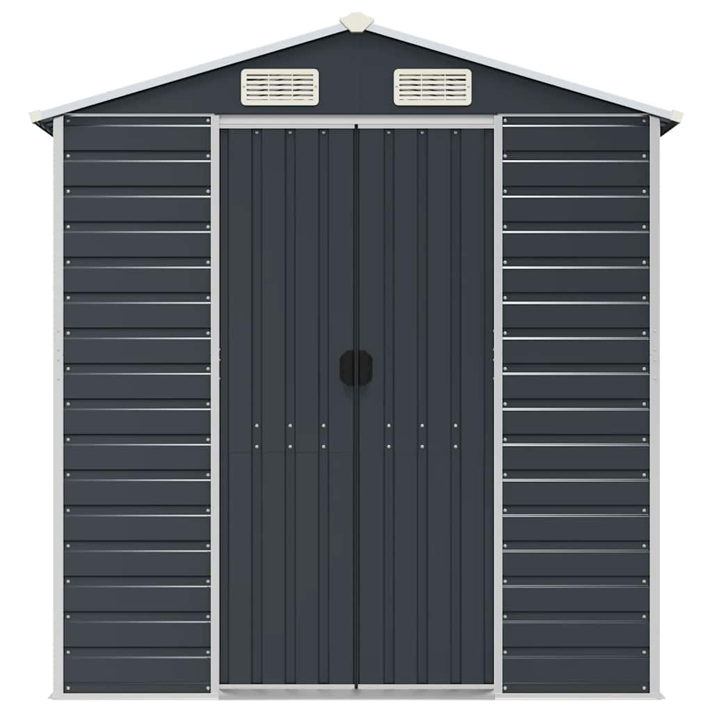 Sodo pašiūrė, antracito, 191x215x198cm, galvanizuotas plienas Sodo pašiūrė, antracito, 191x215x198cm, galvanizuotas plienas - Image 4