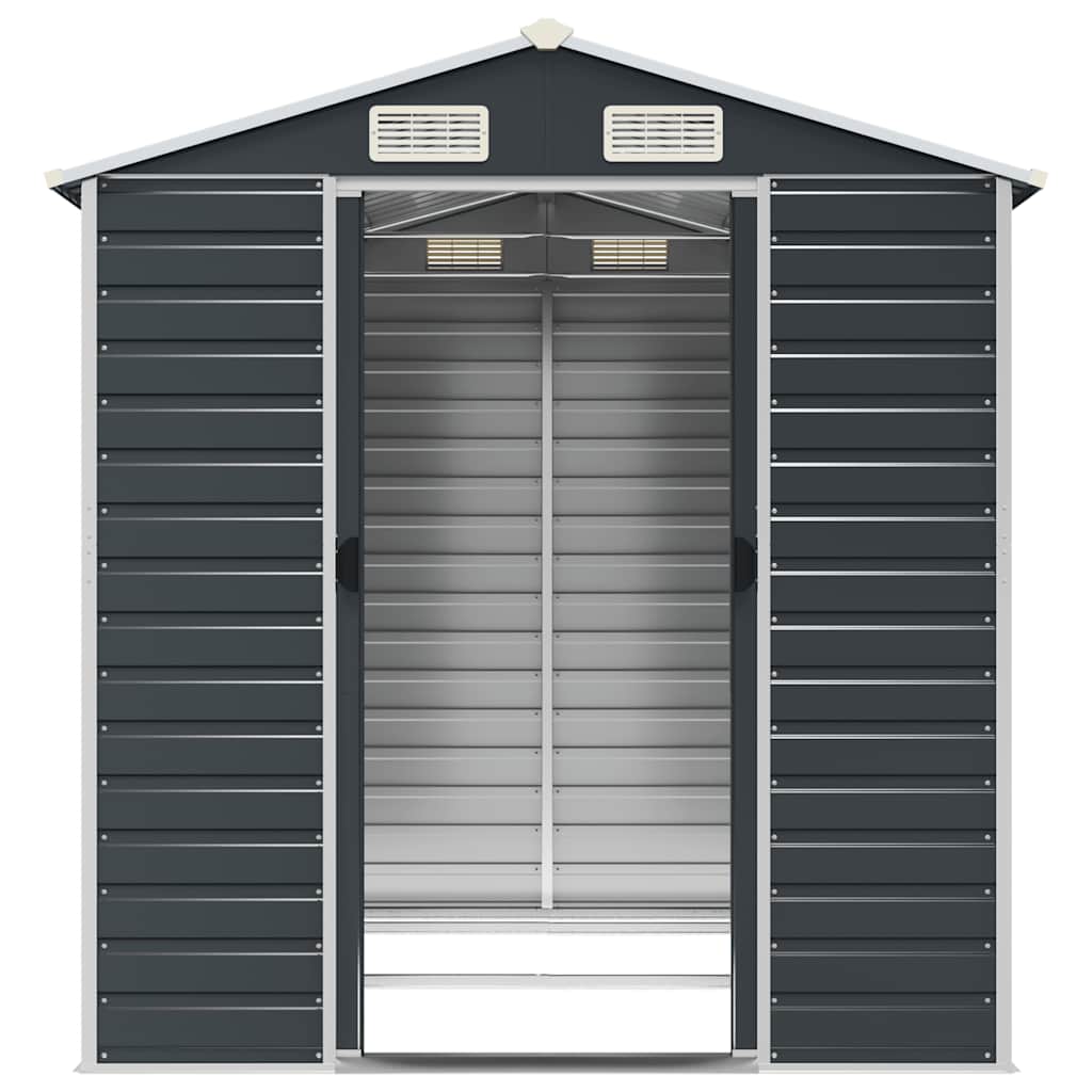 Sodo pašiūrė, antracito, 191x215x198cm, galvanizuotas plienas Sodo pašiūrė, antracito, 191x215x198cm, galvanizuotas plienas - Image 5