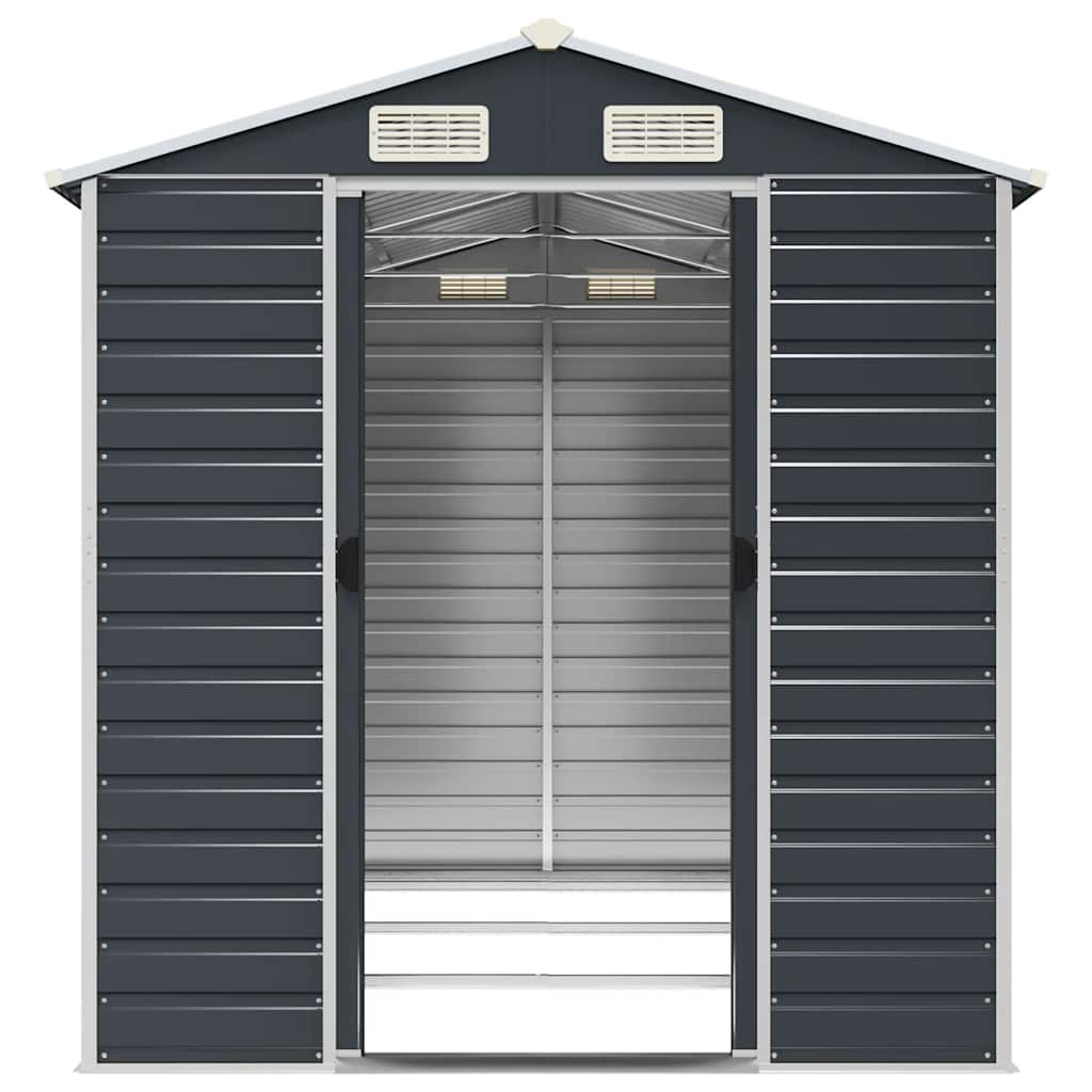 Sodo pašiūrė, antracito, 191x300x198cm, galvanizuotas plienas Sodo pašiūrė, antracito, 191x300x198cm, galvanizuotas plienas - Image 5